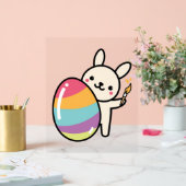 イースターバニー絵画エッグかわいい可愛い アクリルサイン (ウェディング)