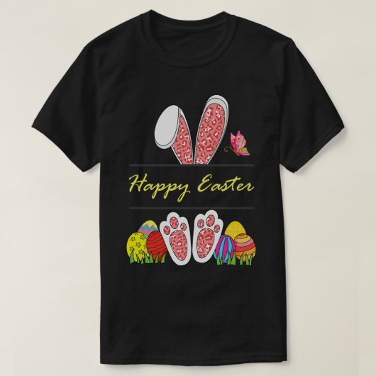 イースターバニー美しいイースターエッグ Tシャツ (デザイン正面)