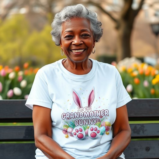 イースターバニー耳と足マッチングファミリー Tシャツ