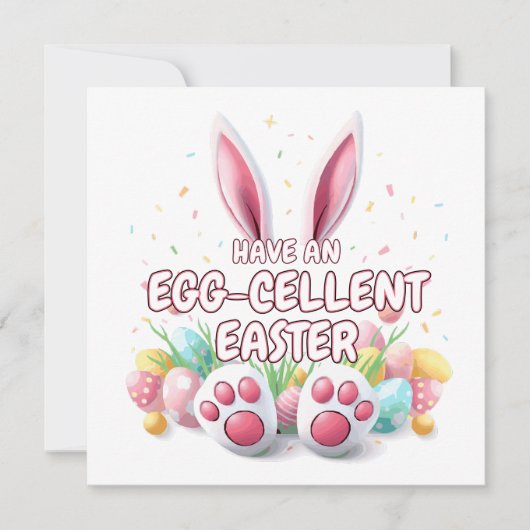 イースターバニー耳と足 シーズンカード (正面)