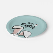 イースターバニー耳紙プレート ペーパープレート (アングル)