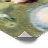 イースターバニー色彩の鮮やかシック色の卵ヤギ ポスター (角)