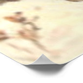 イースターバニー色彩の鮮やか色卵そり雪 ポスター (角)