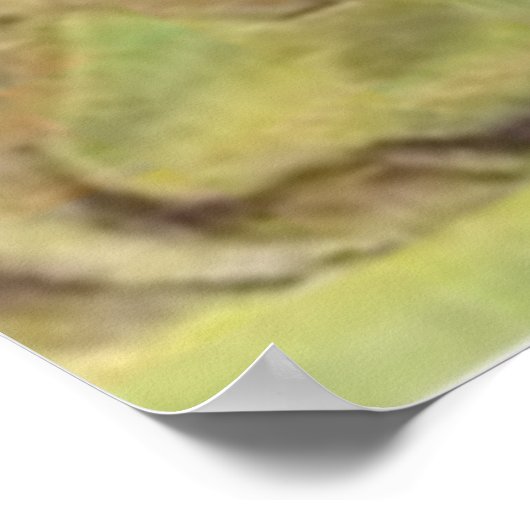 イースターバニー色彩の鮮やか色卵フィールド ポスター (角)