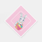 イースターバニー複数サイズパーティー スタンダードランチョンナプキン (角)