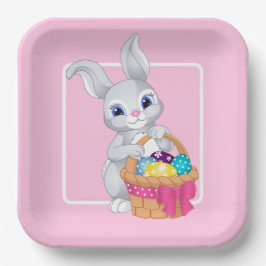 イースターバニー複数サイズパーティー ペーパープレート