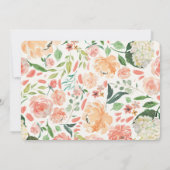 イースターバニー誕生日の招待客のピーチとクリーム 招待状 (裏面)