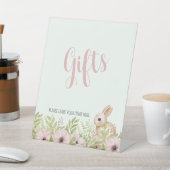 イースターバニー赤ちゃんシャワーギフトサイン 台座サイン (インサイチュ)