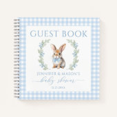 イースターバニー赤ちゃんシャワーゲストブックギフトノート ノートブック (正面)