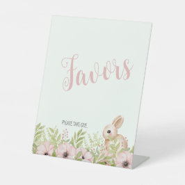 イースターバニー赤ちゃんシャワーパーティー好意サイン 台座サイン