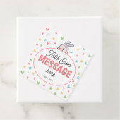 イースターバニー赤ちゃんシャワー – 素敵なカラフルハート フェイバータグ (インサイチュ)