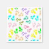 イースターバニー足パターンカスタム スタンダードカクテルナプキン (正面)