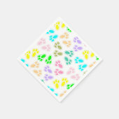 イースターバニー足パターンカスタム スタンダードカクテルナプキン (角)