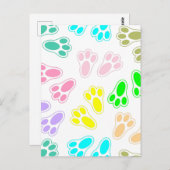 イースターバニー足パターンカスタム ポストカード (正面/裏面)