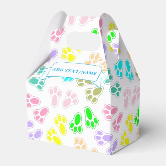 イースターバニー足パターン名前をカスタムする フェイバーボックス (正面サイド)