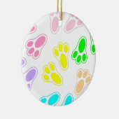 イースターバニー足パターン セラミックオーナメント (右)