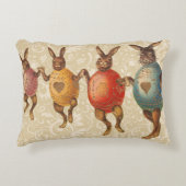 イースターバニー踊り卵 アクセントクッション (正面)