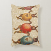 イースターバニー踊り卵 アクセントクッション (正面(垂直))