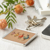 イースターバニー踊り卵 キーホルダー (側面)