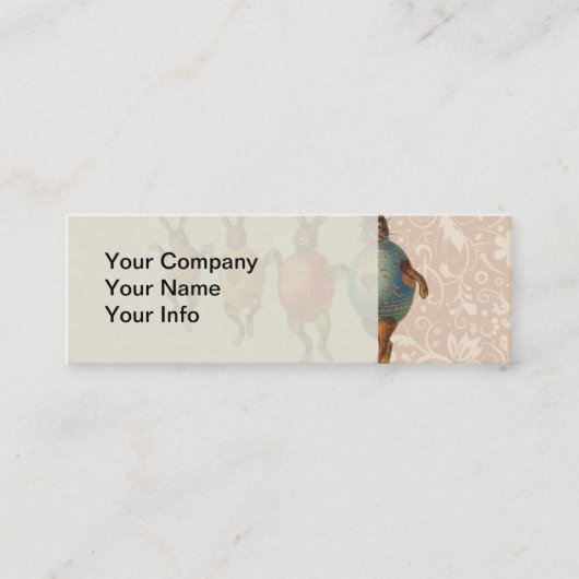 イースターバニー踊り卵 スキニー名刺 (正面)