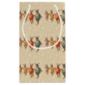 イースターバニー踊り卵 スモールペーパーバッグ (裏面)