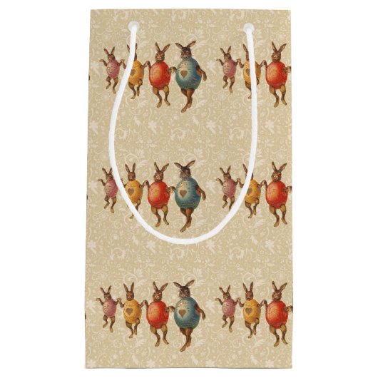 イースターバニー踊り卵 スモールペーパーバッグ (正面)