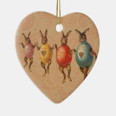 イースターバニー踊り卵 セラミックオーナメント (右)