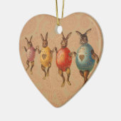 イースターバニー踊り卵 セラミックオーナメント (左)