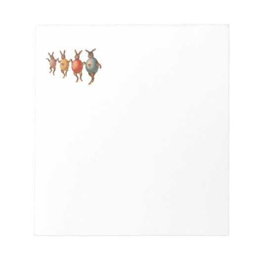 イースターバニー踊り卵 ノートパッド (正面)