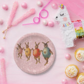 イースターバニー踊り卵 ペーパープレート (パーティー)