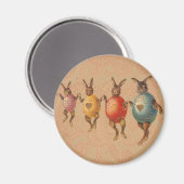 イースターバニー踊り卵 マグネット (正面/裏面)