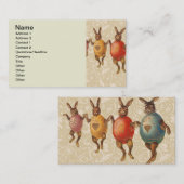 イースターバニー踊り卵 名刺 (正面/裏面)