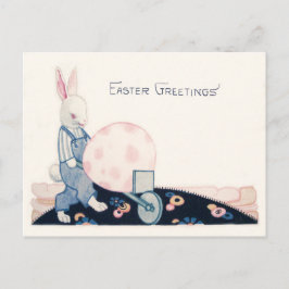 イースターバニー農家手押し卵 シーズンポストカード