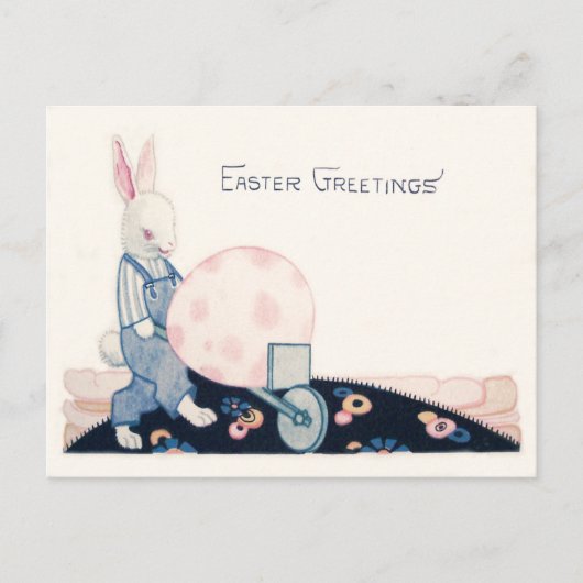 イースターバニー農家手押し卵 シーズンポストカード (正面)