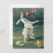 イースターバニー遊シックのユリ シーズンポストカード (正面/裏面)