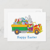 イースターバニー配送トラック シーズンポストカード (正面/裏面)