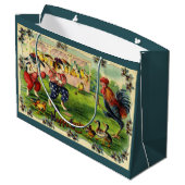 イースターバニー野球グリーティングカード ラージペーパーバッグ (裏面アングル)