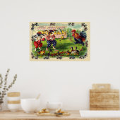 イースターバニー野球ポスター ポスター (キッチン)