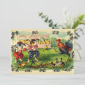 イースターバニー野球招待状 招待状 (スタンド正面)