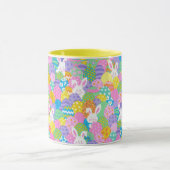 イースターバニー隠し卵かわいい黄色のギフトコーヒー マグカップ (中央)