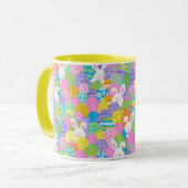 イースターバニー隠し卵かわいい黄色のギフトコーヒー マグカップ (正面左)