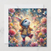 イースターバニー雨の日アドベンチャークリスチャン シーズンカード (正面)