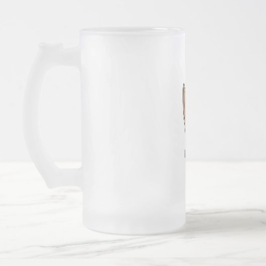 イースターバニー顔フラワーラビットイースターエッグ フロストグラスビールジョッキ (左)