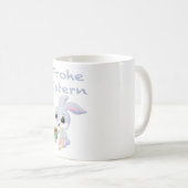 イースターバニー顔、イースター、バニー コーヒーマグカップ (正面右)