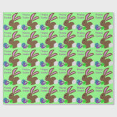 イースターバニー飾ラバスエッグ ラッピングペーパー (フラット)