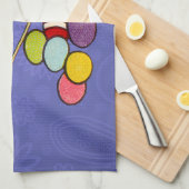 イースターバニー鶏の卵イラストレーション キッチンタオル (四つ折り)