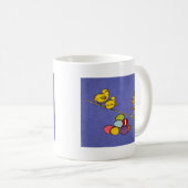 イースターバニー鶏の卵イラストレーション コーヒーマグカップ (正面右)