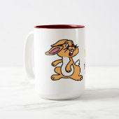 イースターバニー2トンのマグカップ。 ツートーンマグカップ (正面左)