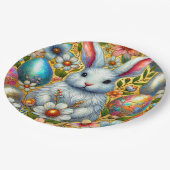 イースターバニー3D ～アルコールインク～ ペーパープレート (アングル)