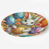 イースターバニー3D ～アルコールインク～紙プレート ペーパープレート (アングル)